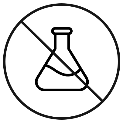 Prohibition symbol with a beaker inside a circle, indicating no entry or warning.
